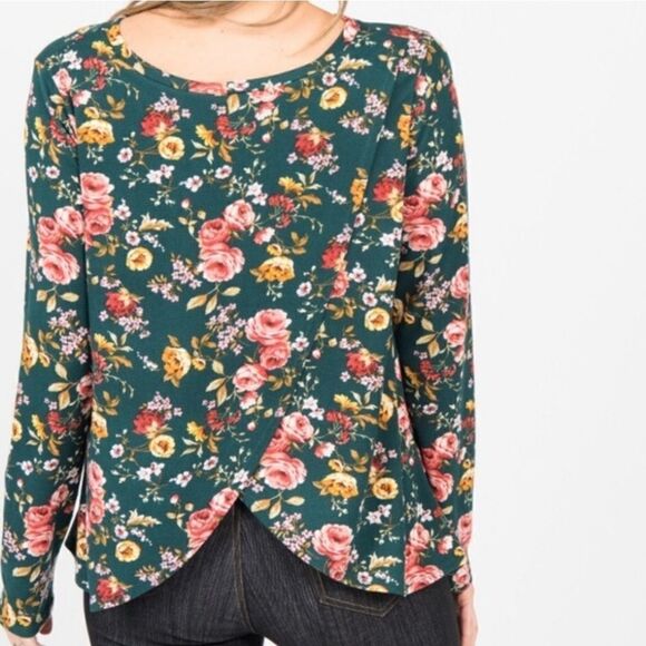 NWT Floral Crossover Sweater Reversible A&D - Picture 1 of 5